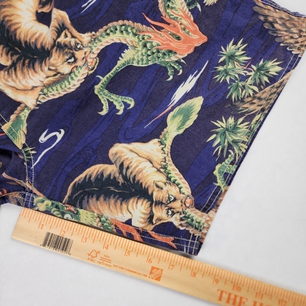 Polo Ralph Lauren - Swim Trunks Asian Style Dragon Eagle Tiger Mens Blue - Sz XL - Picture 11 of 11